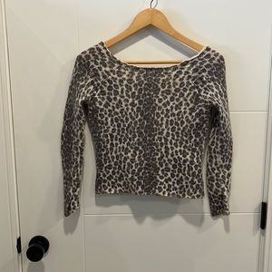 Skull cashmere 100% cashmere leopard print sweater size medium